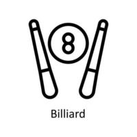 Billiard Vector  outline Icons. Simple stock illustration stock