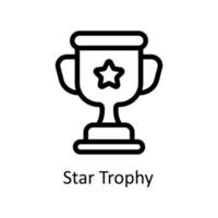 Star Trophy Vector  outline Icons. Simple stock illustration stock