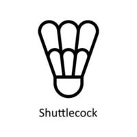 Shuttlecock Vector  outline Icons. Simple stock illustration stock