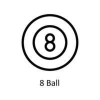 8 Ball  Vector  outline Icons. Simple stock illustration stock