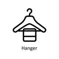 Hanger Clothes hanger icon black color outline 5158535 Vector Art at  Vecteezy