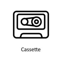 Cassette Vector  outline Icons. Simple stock illustration stock