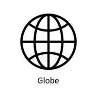 Globe Vector  outline Icons. Simple stock illustration stock