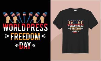 world press freedom day illustration microphone vector typography t shirt design