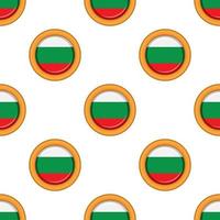 Pattern cookie with flag country Bulgaria in tasty biscuit vector