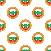 Pattern cookie with flag country Bulgaria in tasty biscuit vector