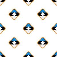 Pattern cookie with flag country Estonia in tasty biscuit vector