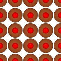 Pattern homemade cookie different taste in pastry biscuit vector