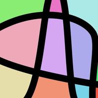Colorful abstract fluid and geometric background free vector