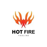 Hot Flame Logo, Fire Vector, Abstract Fire Icon Design vector