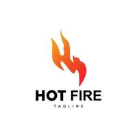 Hot Flame Logo, Fire Vector, Abstract Fire Icon Design vector