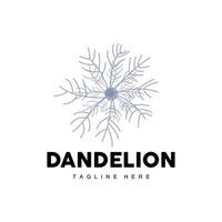 Dandelion Logo, Vector Plant Dandelion flower, Design Icon Template