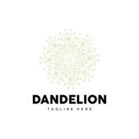 Dandelion Logo, Vector Plant Dandelion flower, Design Icon Template