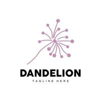 Dandelion Logo, Vector Plant Dandelion flower, Design Icon Template