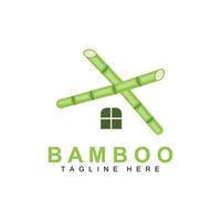 bambú logo, verde planta diseño, naturaleza árbol vector, ilustración icono vector