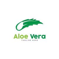 áloe vera logo, verde planta diseño, tradicional medicina y piel cuidado planta vector, pelo cuidado, símbolo icono ilustración vector