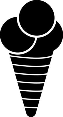 Ice, cream, icon. Summer vector icon Black Thin flat Symbol of Tourism for Web and App development Isolated on White Background. Vector on white background