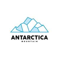 Iceberg Logo, Antarctic Mountains Vector In Ice Blue Color, Nature Design, Product Brand Illustration Template Icon