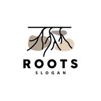raíz logo, árbol raíz vector, naturaleza árbol sencillo icono diseño vector
