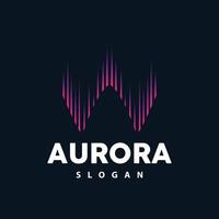 Aurora logo, ligero ola vector, naturaleza paisaje diseño, producto marca modelo ilustración icono vector