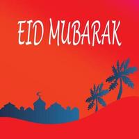 eid Mubarak saludos fondo, elegante elemento para diseño plantilla, un sitio para texto saludo tarjeta, y bandera para Ramadán kareem vector