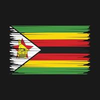 ilustración de la bandera de zimbawe vector