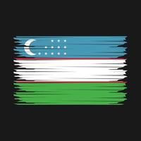 ilustración de la bandera de uzbekistán vector