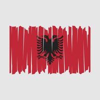 pincel de bandera de albania vector