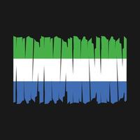 Sierra Leone Flag Brush vector