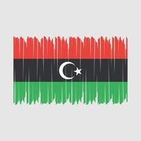 pincel de bandera de libia vector