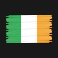 pincel de bandera de irlanda vector