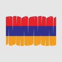 vector de pincel de bandera de armenia