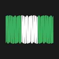 Nigeria Flag Brush Vector