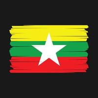 Myanmar Flag Vector Illustration