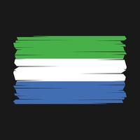 Sierra Leone Flag Vector Illustration