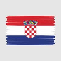 ilustración de vector de bandera de croacia