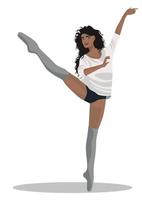 palettes flexible slender girl goes in for sports and gymnastics vector