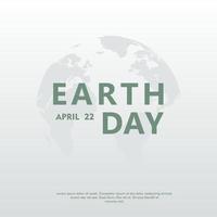 Happy Earth Day, april 22, social media post for environment safety celebration vector