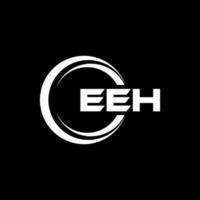 EEH letter logo design in illustration. Vector logo, calligraphy designs for logo, Poster, Invitation, etc.