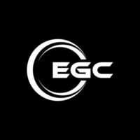 EGC letter logo design in illustration. Vector logo, calligraphy designs for logo, Poster, Invitation, etc.