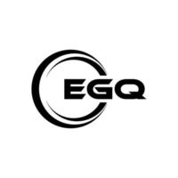 EGQ letter logo design in illustration. Vector logo, calligraphy designs for logo, Poster, Invitation, etc.