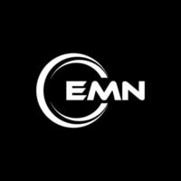 EMN letter logo design in illustration. Vector logo, calligraphy designs for logo, Poster, Invitation, etc.