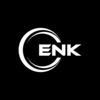 diseño del logotipo de la letra enk en la ilustración. logotipo vectorial, diseños de caligrafía para logotipo, afiche, invitación, etc. vector