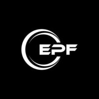 diseño de logotipo de letra epf en ilustración. logotipo vectorial, diseños de caligrafía para logotipo, afiche, invitación, etc. vector