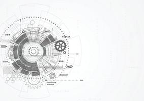 Fondo de tecnología moderna. elementos de la pantalla de destino. Esquema de la interfaz de usuario de hud para empresas. ilustración vectorial vector