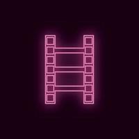 Movie script, neon, icon. Theater ruby color neon ui ux icon. Theater sign logo vector - Vector on white background