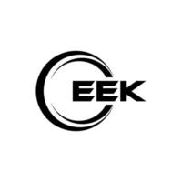 diseño del logotipo de la letra eek en la ilustración. logotipo vectorial, diseños de caligrafía para logotipo, afiche, invitación, etc. vector