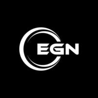 EGN letter logo design in illustration. Vector logo, calligraphy designs for logo, Poster, Invitation, etc.