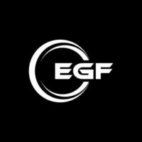 diseño del logotipo de la letra egf en la ilustración. logotipo vectorial, diseños de caligrafía para logotipo, afiche, invitación, etc. vector