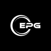 EPG letter logo design in illustration. Vector logo, calligraphy designs for logo, Poster, Invitation, etc.